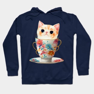 Cat in cup - Cute cat Hoodie